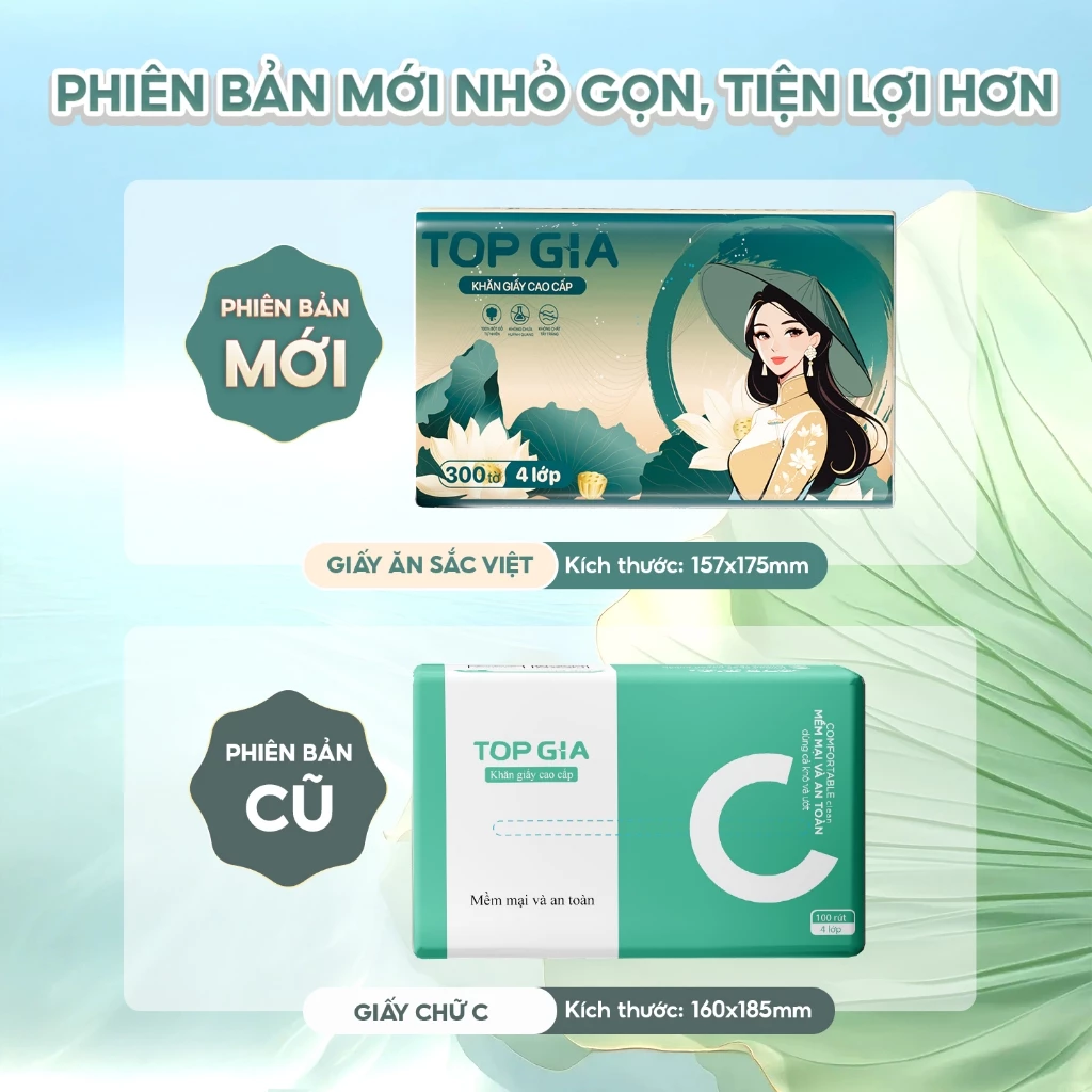 Khăn giấy rút Sắc Việt gói lớn thùng 20 gói 300 tờ 4 lớp siêu dai và an toàn cho da (Bao bì mới) - 3