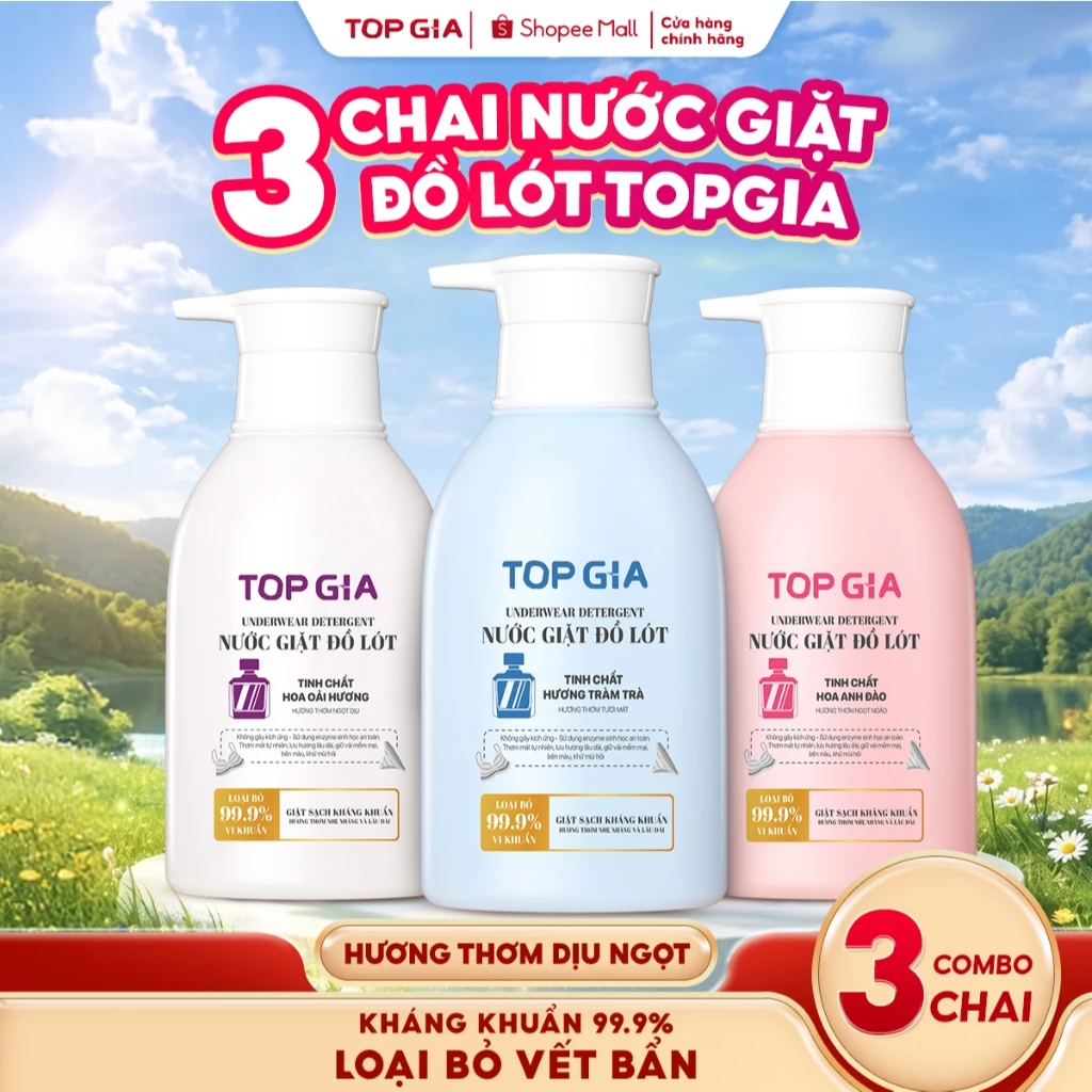 Nước giặt đồ lót sinh học Top Gia kháng khuẩn, khử mùi an toàn cho mọi làn da