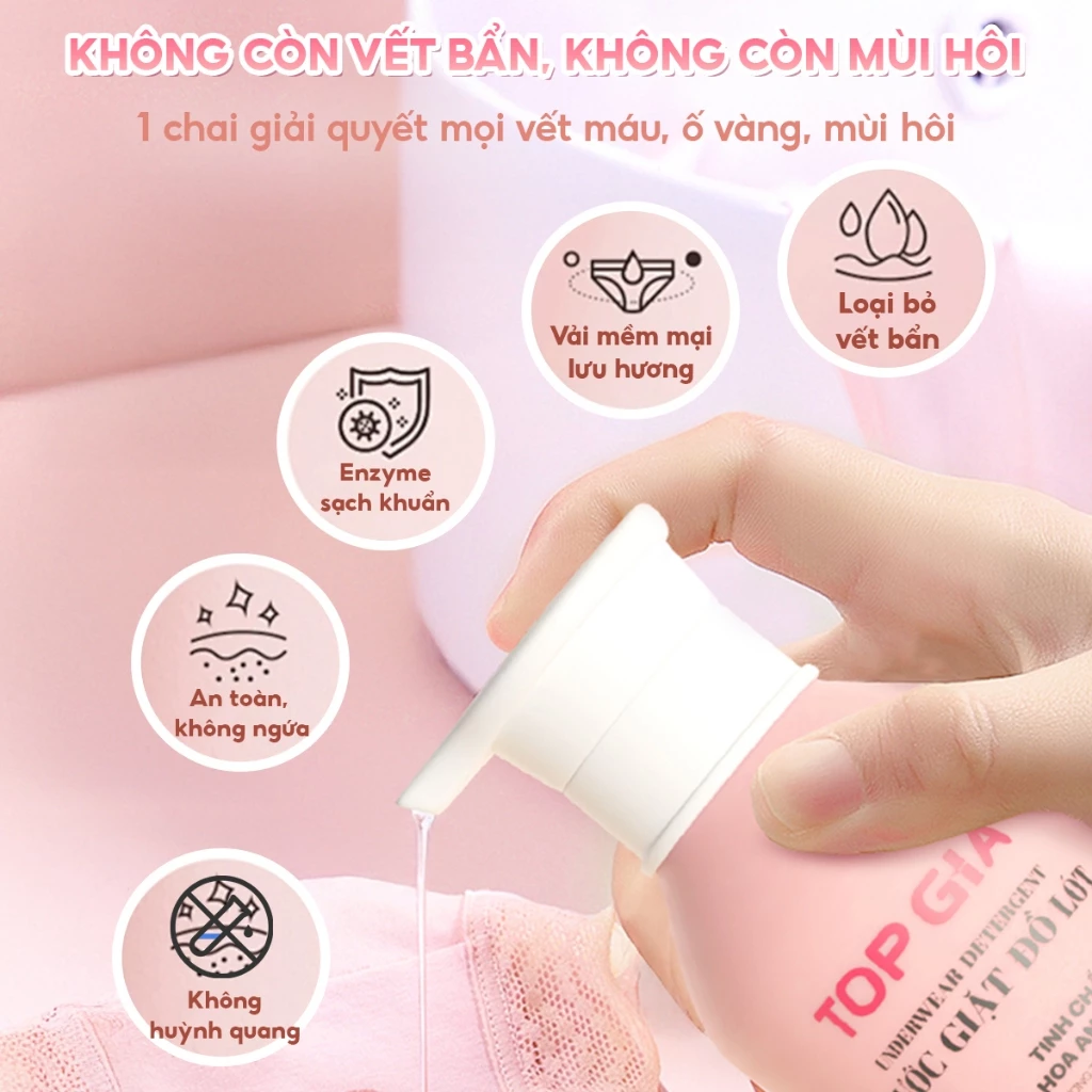 Nước giặt đồ lót sinh học Top Gia kháng khuẩn, khử mùi an toàn cho mọi làn da - 3