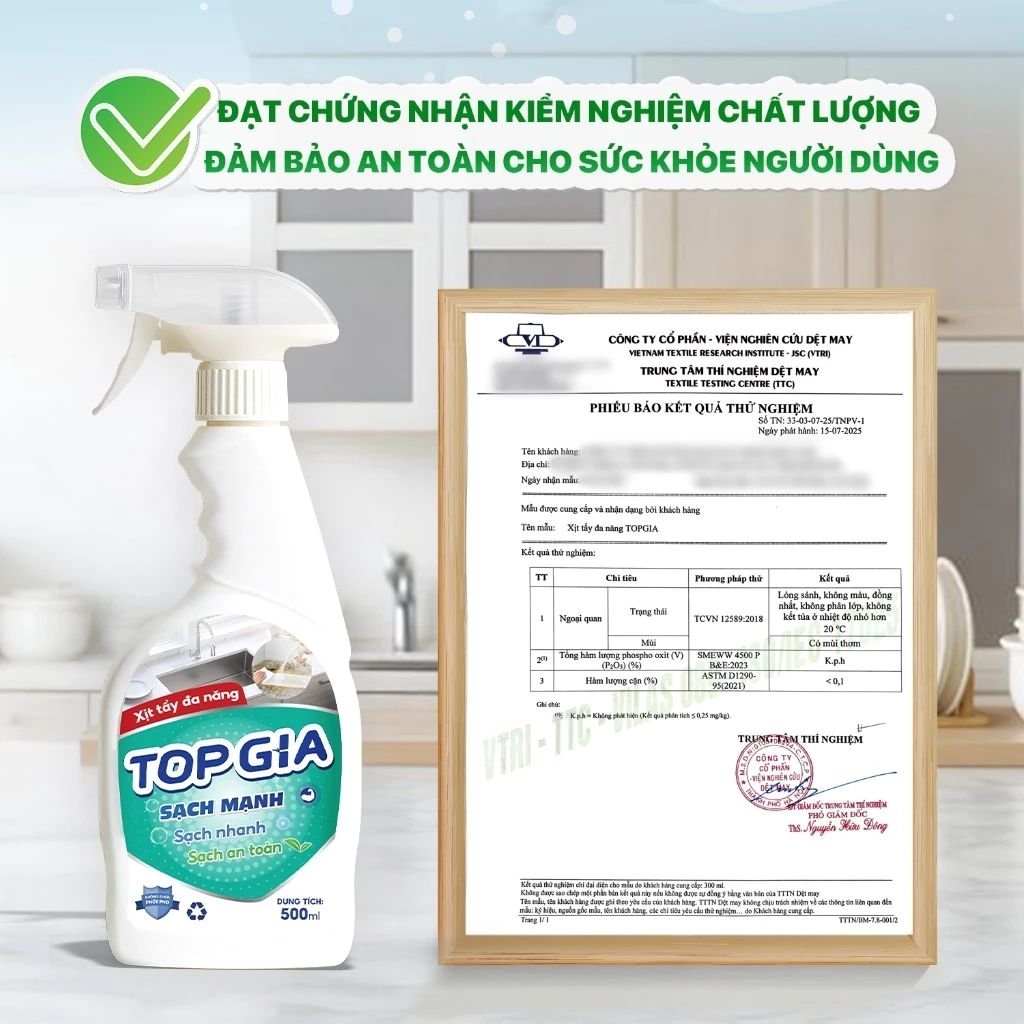 Combo 3 Chai Xịt Tẩy Đa Năng TOPGIA 500ml Sạch Mọi Vết Bẩn, Vết Ố Vàng, Đánh Bay Dầu Mỡ - 5
