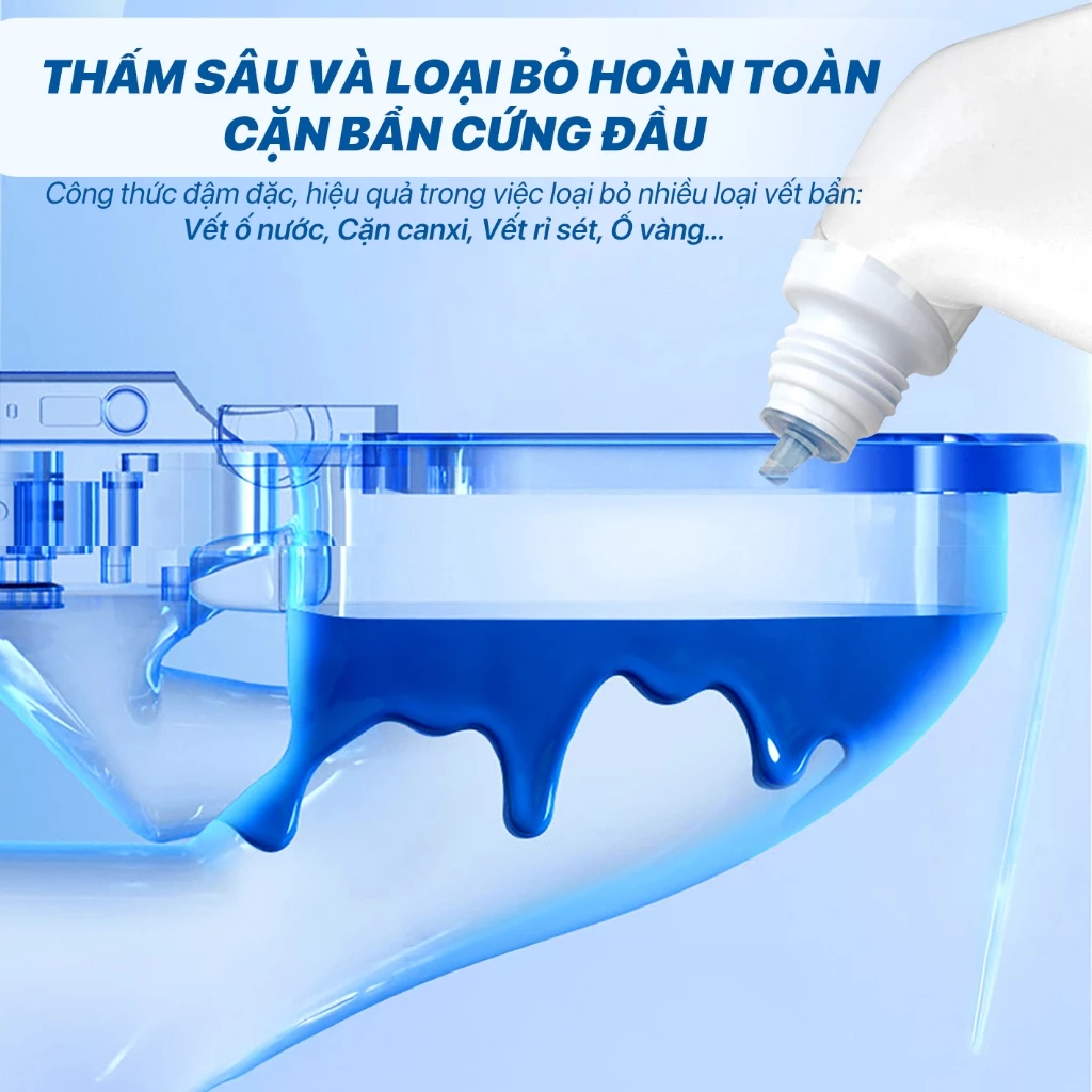 Nước Tẩy Rửa Bồn Cầu TOPGIA Hương Gỗ Thông, Tẩy Sạch Không Cần Chà, Bảo Vệ Men Sứ - 5
