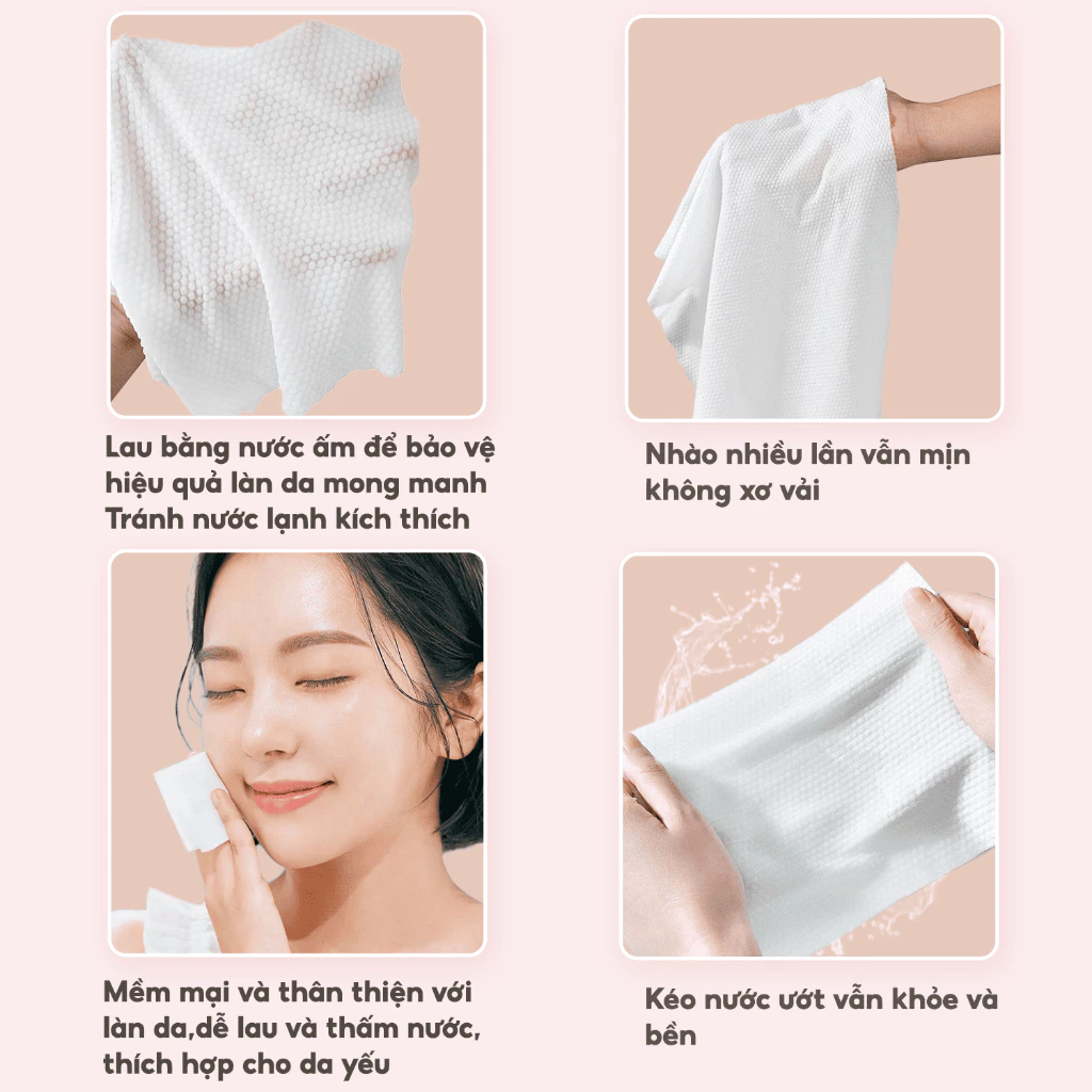 Khăn mặt khô Top gia dùng 1 lần siêu mềm mịn, an toàn cho da - 5