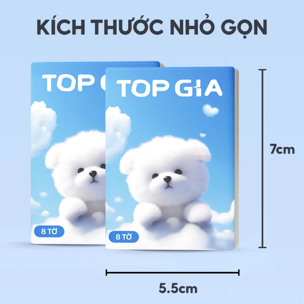 Khăn giấy bỏ túi Top Gia 4 lớp, 1 gói 8 tờ mềm mịn, an toàn cho mọi làn da - 4