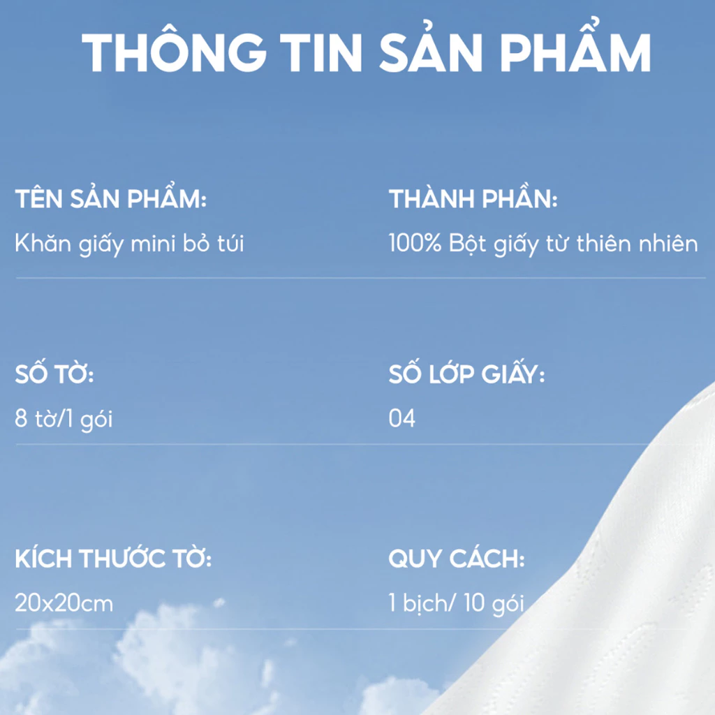 Khăn giấy bỏ túi Top Gia 4 lớp, 1 gói 8 tờ mềm mịn, an toàn cho mọi làn da - 5