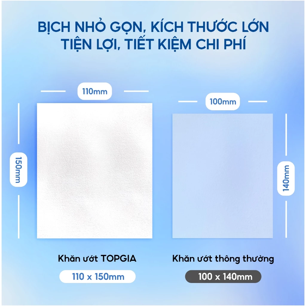 Khăn ướt mini cao cấp Topgia 1 gói 8 tờ không cồn không parabens dành cho em bé - 4