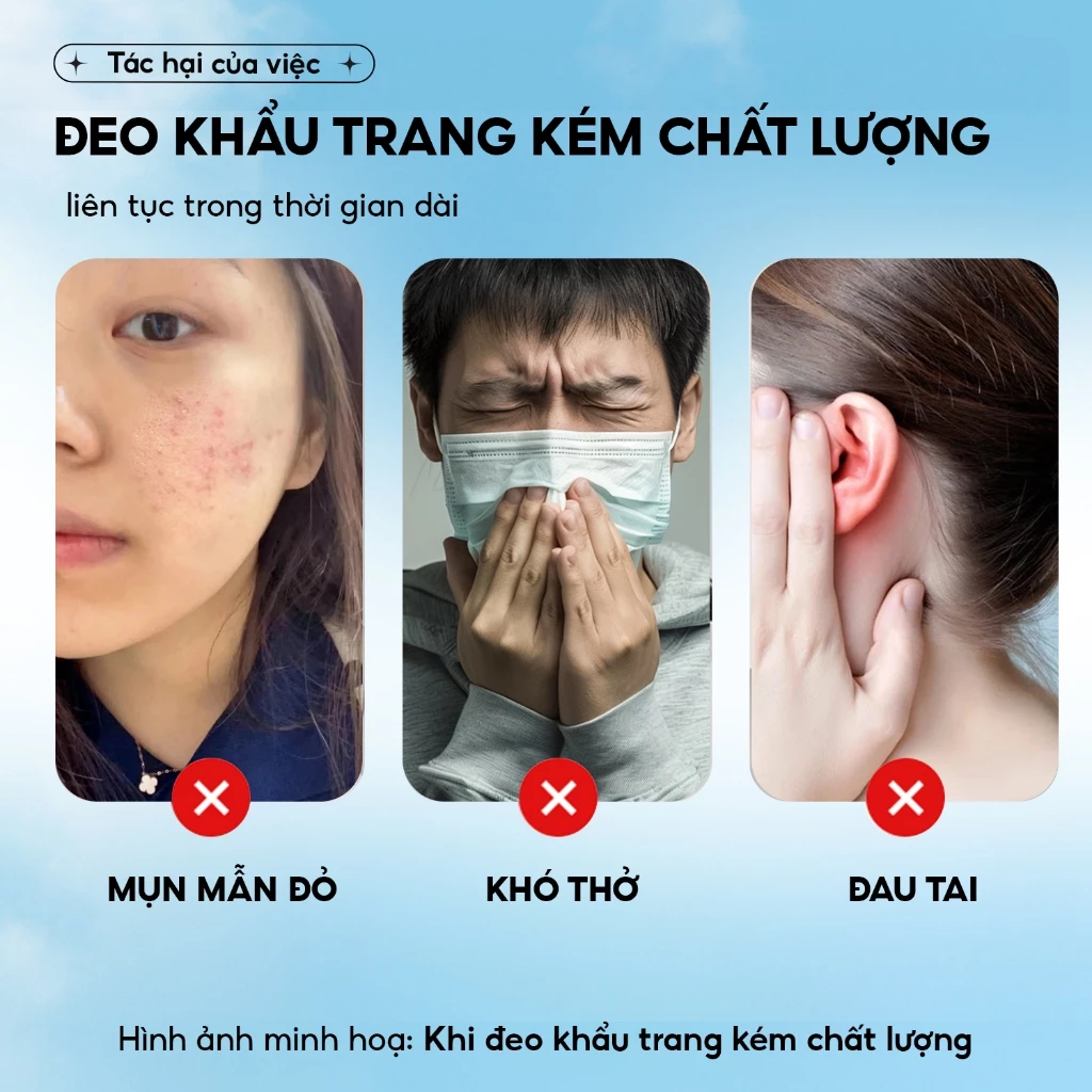 Khẩu trang 5D cải tiến TopGia an toàn, thoáng khí, ngăn bụi mịn, 3 lớp vải không dệt cao cấp - 5