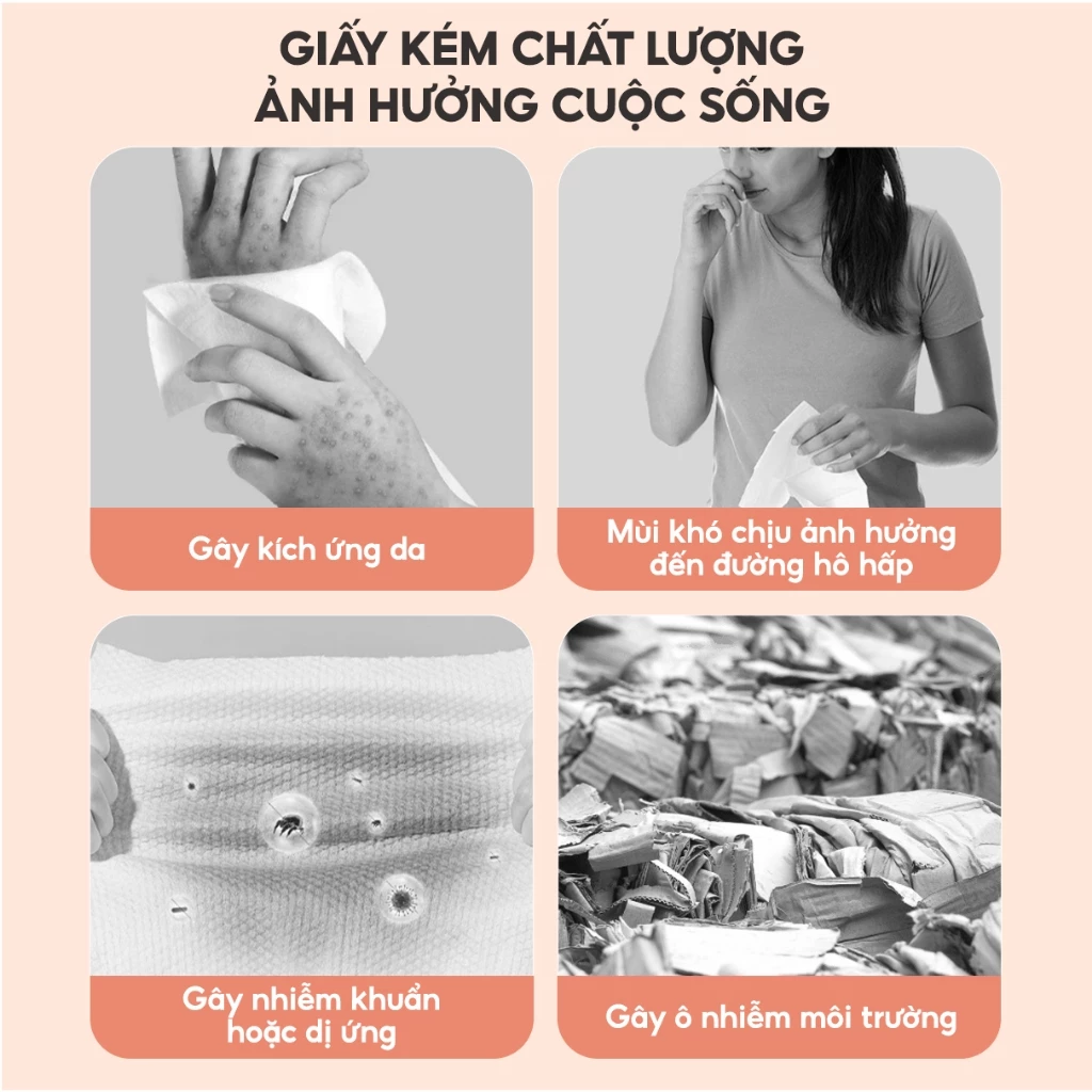[SIZE TO BẢN CAO CẤP] Khăn giấy rút Top Gia thùng 2 bịch treo tường tiện lợi siêu dai mềm mịn - 5