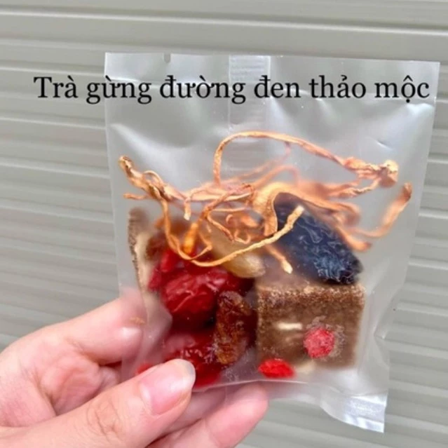 Trà gừng đường đen ( gừng đường đen cam quế, gừng đường đen hoa nhài, gừng đường đen hoa cúc..) - 3