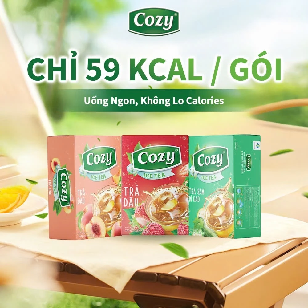 Trà Cozy Trà Đen Hòa Tan Các Vị Trái Cây Trà Đào, Gừng, Chanh, Vải, Dâu, Ổi hồng, Chanh dây, Sâm Bí Đao - 2