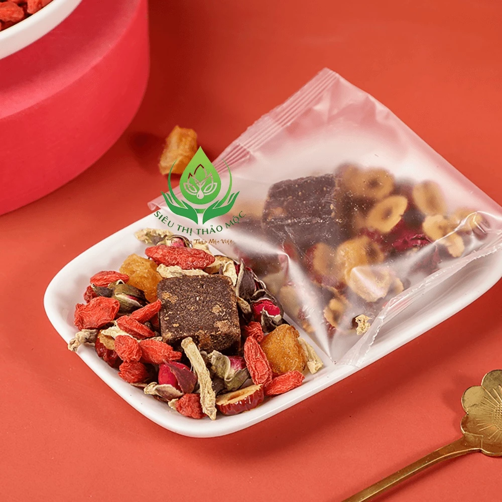 ✅[CHÍNH HÃNG] Trà Đẹp Da Giảm Mun An Mộc Trà Gồm Trà Gừng, Đường Nâu, Táo Đỏ, Kỷ Tử, Nụ Hồng - 3