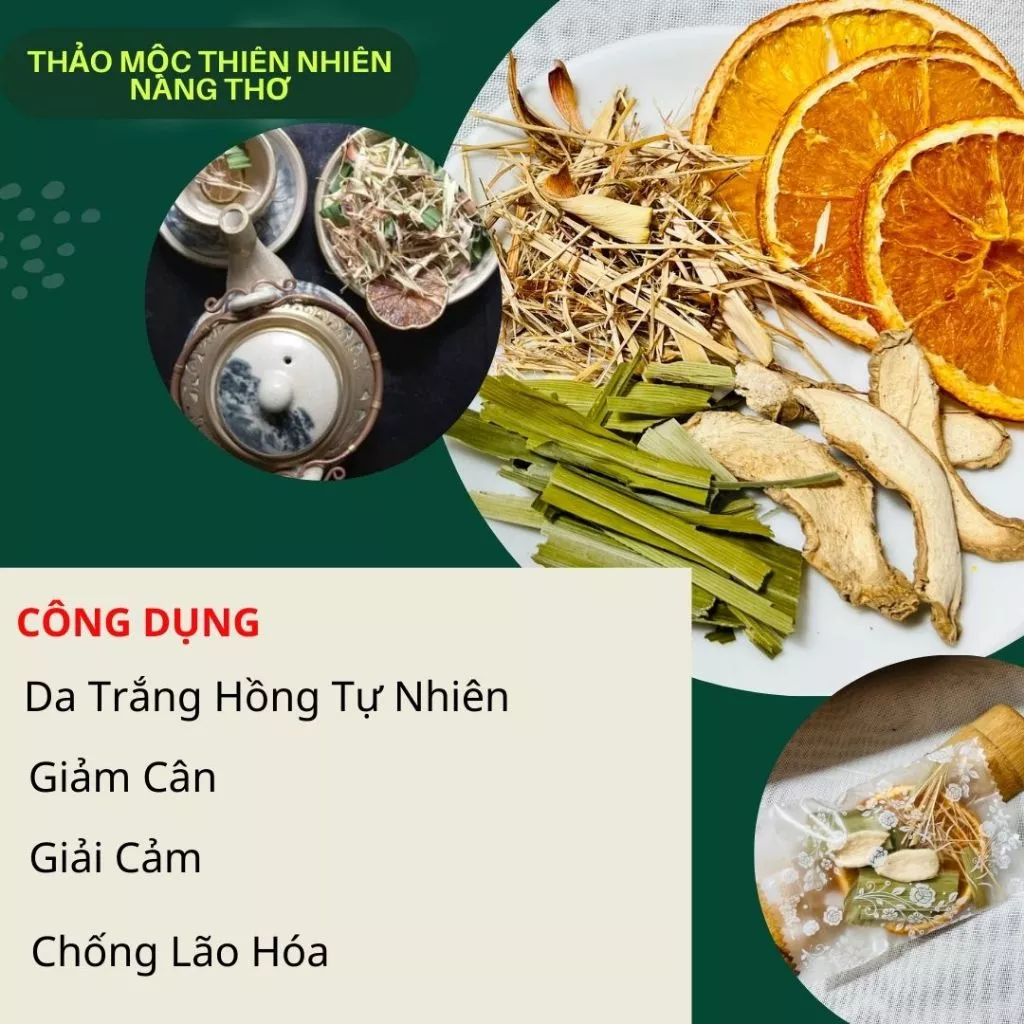 TRÀ CAM SẢ - TRÀ CAM SẢ GỪNG LÁ DỨA - Tăng Sức Đề Kháng - Trà giải Cảm T23 - 4