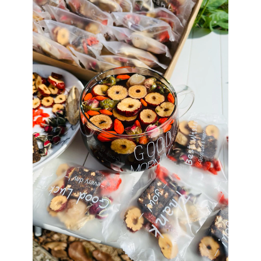 Trà Gừng Đường Nâu Thảo Mộc- [TẶNG 5GÓI] - HỘP 30 GÓI, Tiệm Trà Cô Út, giảm hàn lạnh, ấm bụng NGÀY DÂU, Tea, Nước Trà - 2