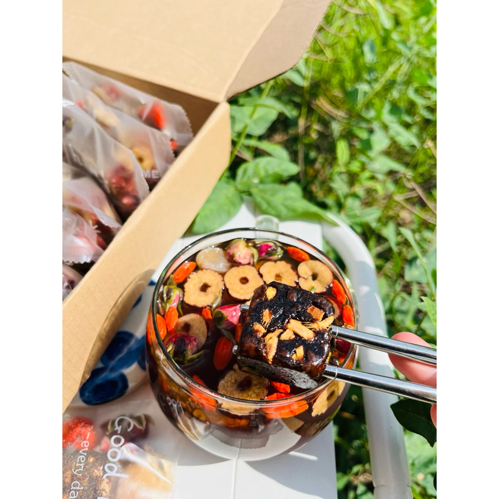 Trà Gừng Đường Nâu Thảo Mộc- [TẶNG 5GÓI] - HỘP 30 GÓI, Tiệm Trà Cô Út, giảm hàn lạnh, ấm bụng NGÀY DÂU, Tea, Nước Trà - 6