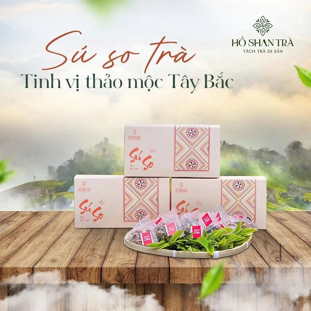 Sú So trà - Trà thảo mộc giữ ấm giảm hàn lạnh, trà shan tuyết cổ thụ, gừng khô, trần bì, quế