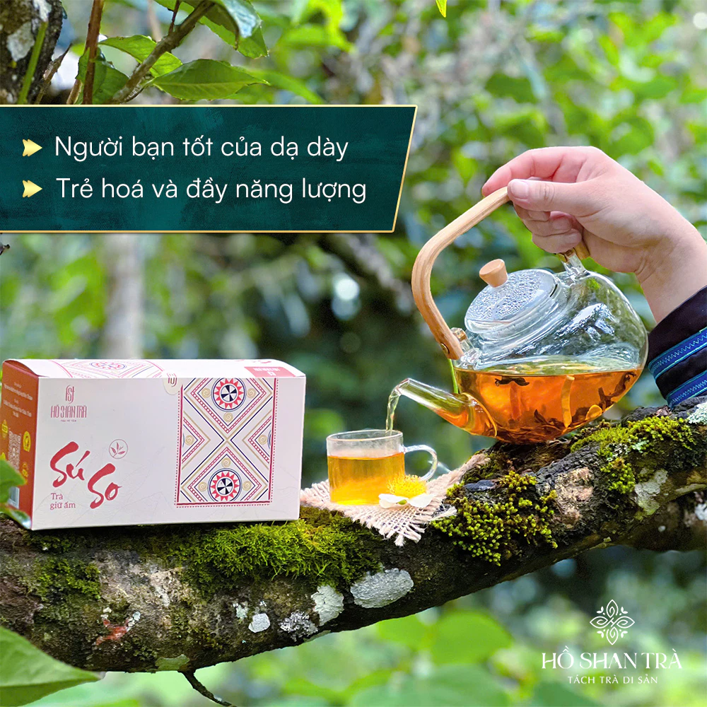 Sú So trà - Trà thảo mộc giữ ấm giảm hàn lạnh, trà shan tuyết cổ thụ, gừng khô, trần bì, quế - 2