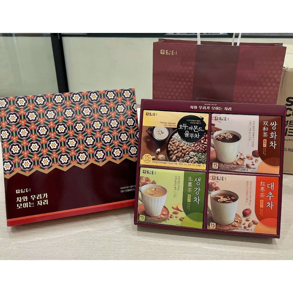 [Các Loại] Trà Táo - Trà Gừng - Trà Thảo Dược - Ngũ Cốc Damtuh Hàn Quốc Hộp 15 Gói - 2