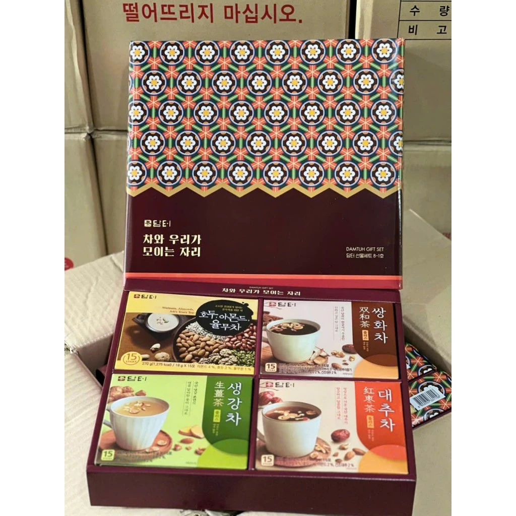 [Các Loại] Trà Táo - Trà Gừng - Trà Thảo Dược - Ngũ Cốc Damtuh Hàn Quốc Hộp 15 Gói - 3