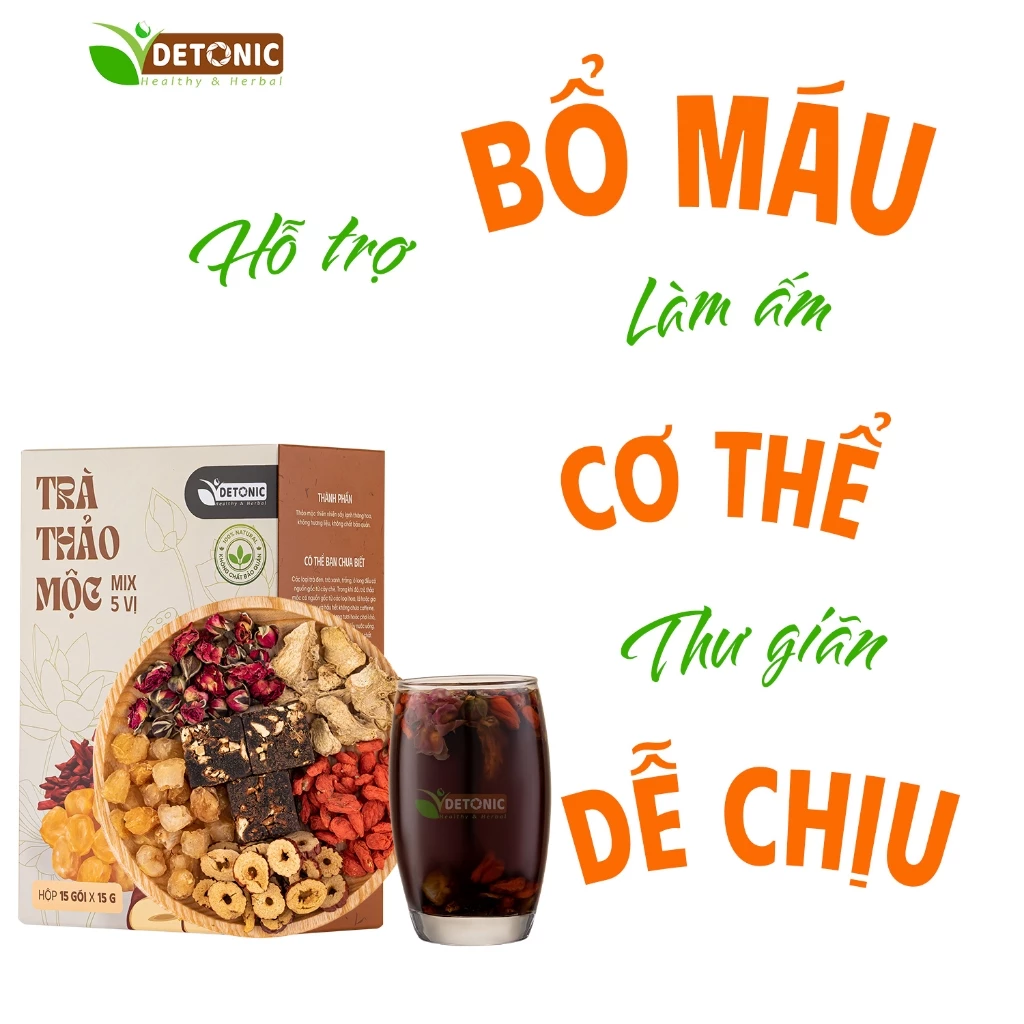Trà gừng đường nâu DETONIC trà gừng công dụng bổ máu, làm ấm tử cung, giảm đau bụng kinh, giữ ấm cơ thể - 2