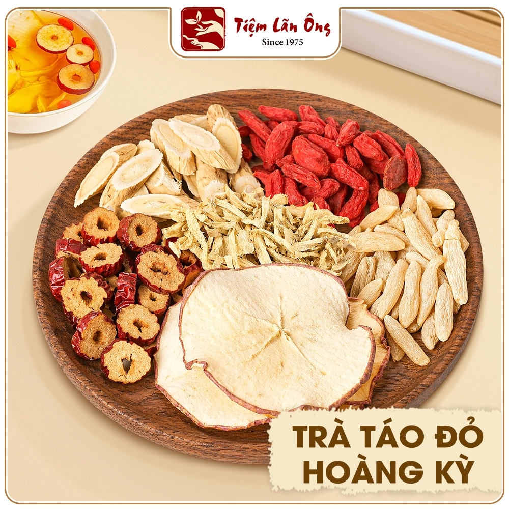 Trà táo đỏ hoàng kỳ, dưỡng nhan, bổ khí, set trà thảo mộc 6 vị gồm: hoàng kỳ, táo đỏ, kỳ tử, gừng,..