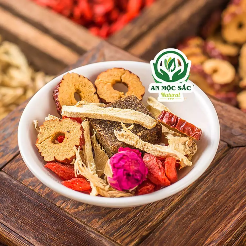 ✅[THƯỢNG HẠNG] Trà Đẹp Da Giảm Mun An Mộc Sắc Gồm Trà Gừng, Đường Nâu, Táo Đỏ, Kỷ Tử, Nụ Hồng - 2