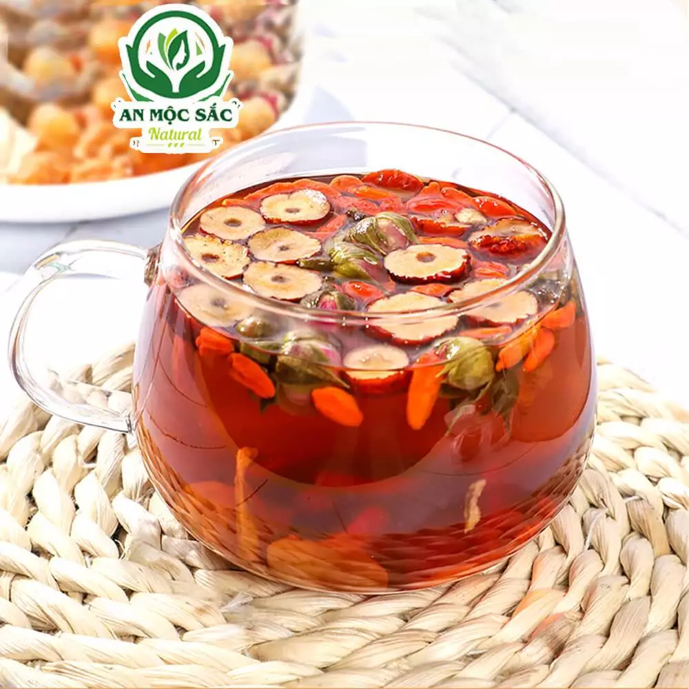 ✅[THƯỢNG HẠNG] Trà Đẹp Da Giảm Mun An Mộc Sắc Gồm Trà Gừng, Đường Nâu, Táo Đỏ, Kỷ Tử, Nụ Hồng - 3
