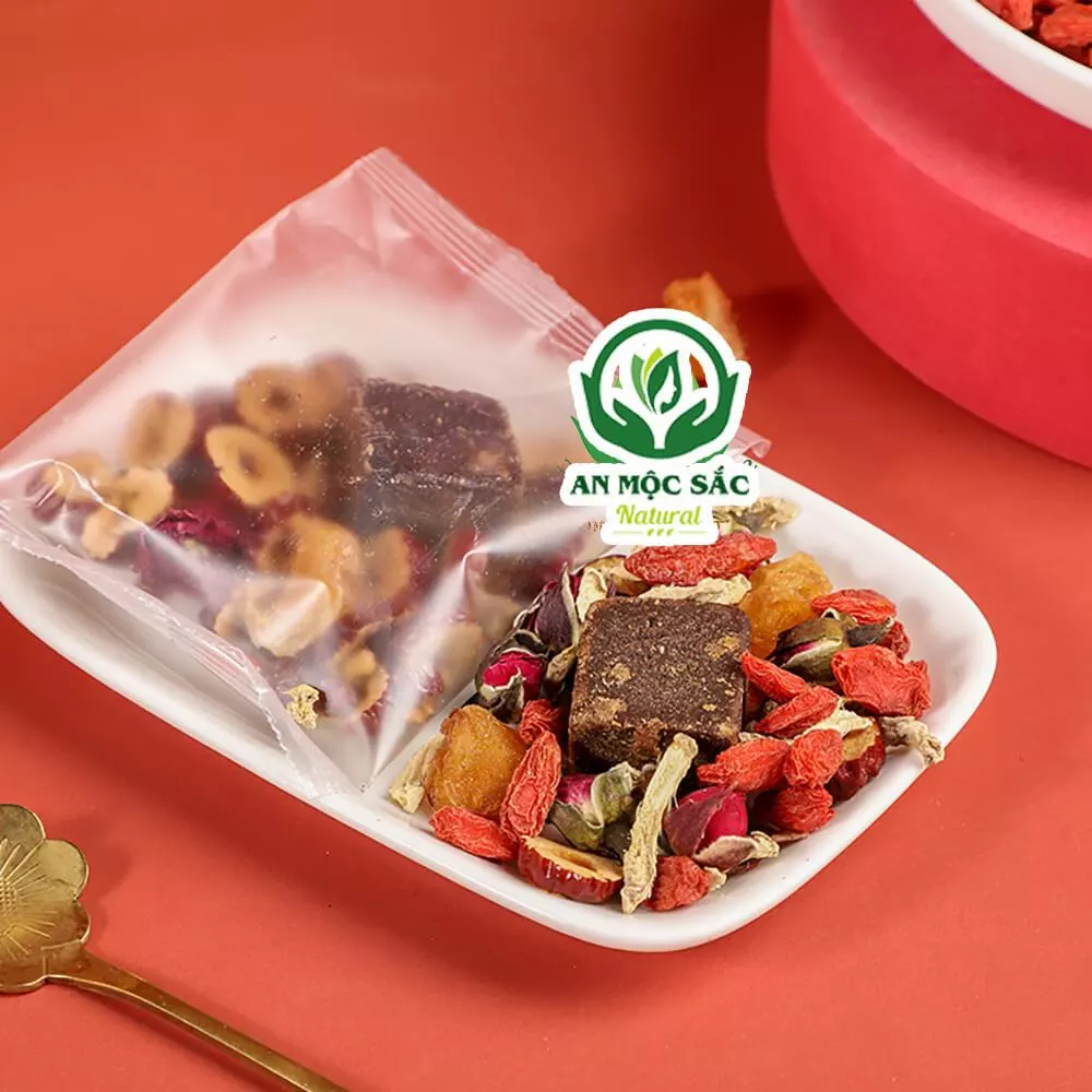 ✅[THƯỢNG HẠNG] Trà Đẹp Da Giảm Mun An Mộc Sắc Gồm Trà Gừng, Đường Nâu, Táo Đỏ, Kỷ Tử, Nụ Hồng - 5