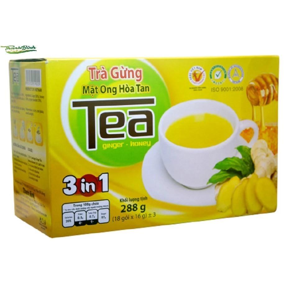 [Siêu Sale] Trà Gừng , Trà Hoa cúc mật ong hòa tan Thanh Bình hộp giấy 320g - 3