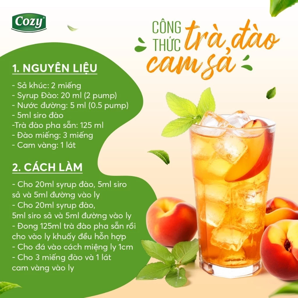 Trà Túi Lọc Cozy Các Vị, Trà Ô Long, Xanh, Nhài, Gừng, Hồng Trà, Sen, Đào, Dâu, Vải, Quế, Bạc Hà Hộp 25 - 3