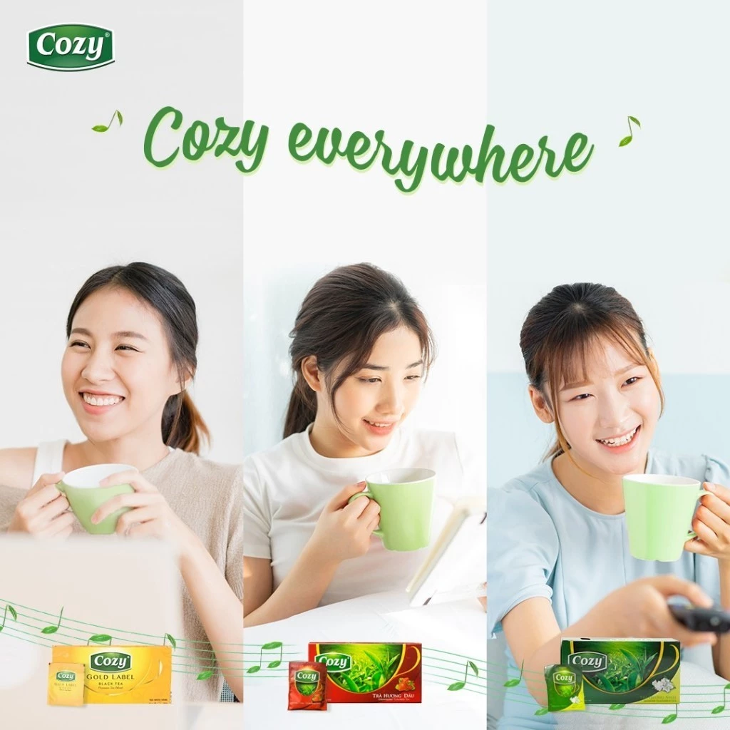 Trà Túi Lọc Cozy Các Vị, Trà Ô Long, Xanh, Nhài, Gừng, Hồng Trà, Sen, Đào, Dâu, Vải, Quế, Bạc Hà Hộp 25 - 4