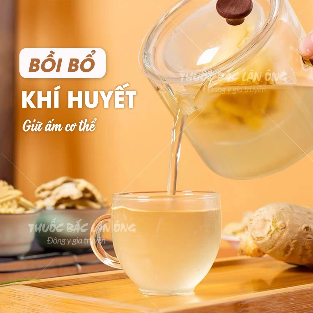 Gừng khô thái sợi 100g, gừng sạch thái lát tự chọn, trà gừng thơm cay - Lãn Ông - 3