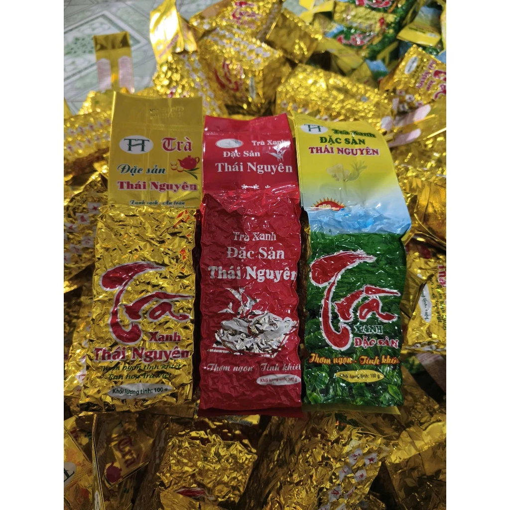 Trà bắc giá sỉ chè xanh khô thái nguyên trà uống bình dân trà đi lễ đóng gói 100gr