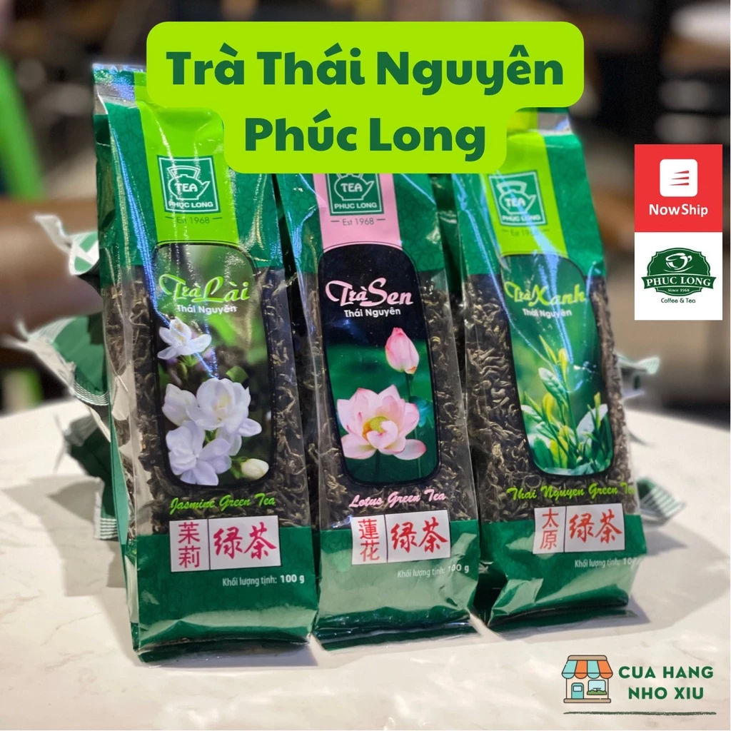 Trà THÁI NGUYÊN Phúc Long 100g | Lài - Sen - Xanh Thái Nguyên Phúc Long