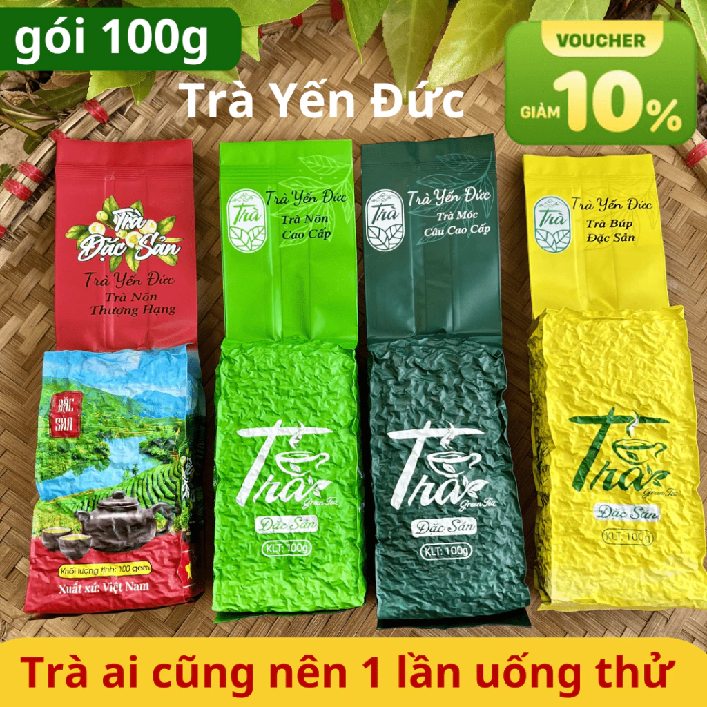 Trà Thái Nguyên, Gói 100g Trà Nõn Thượng Hạng Móc Câu Ngon Trà Bắc Đặc Sản Chè Tân Cương - TRÀ YẾN ĐỨC