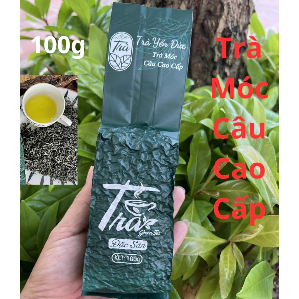 Trà Thái Nguyên, Gói 100g Trà Nõn Thượng Hạng Móc Câu Ngon Trà Bắc Đặc Sản Chè Tân Cương - TRÀ YẾN ĐỨC - 4