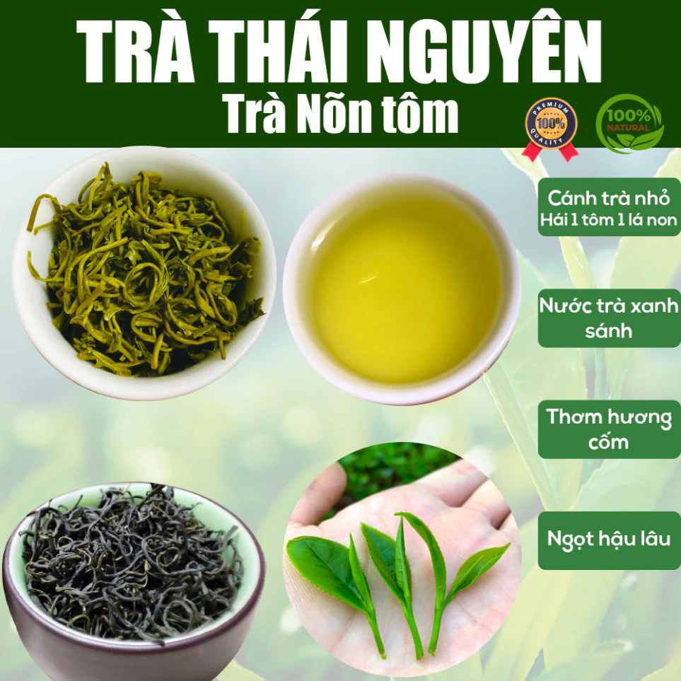 Trà Thái Nguyên Thượng Hạng, 500G Trà Nõn Tôm Thượng Hạng - Trà Tân Cương Hoàng Anh