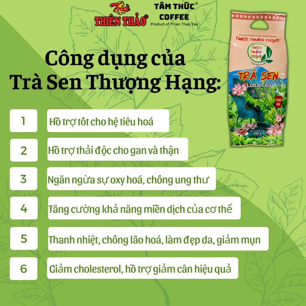 Trà Thái Nguyên Sen, Lài Thượng Hạng Thiên Thảo Mộc 100g - 4