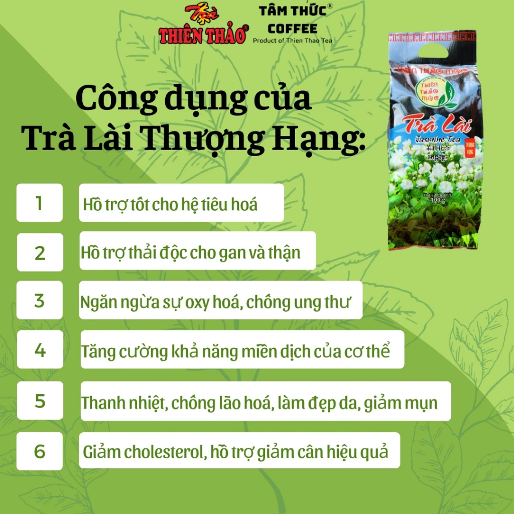 Trà Thái Nguyên Sen, Lài Thượng Hạng Thiên Thảo Mộc 100g - 5