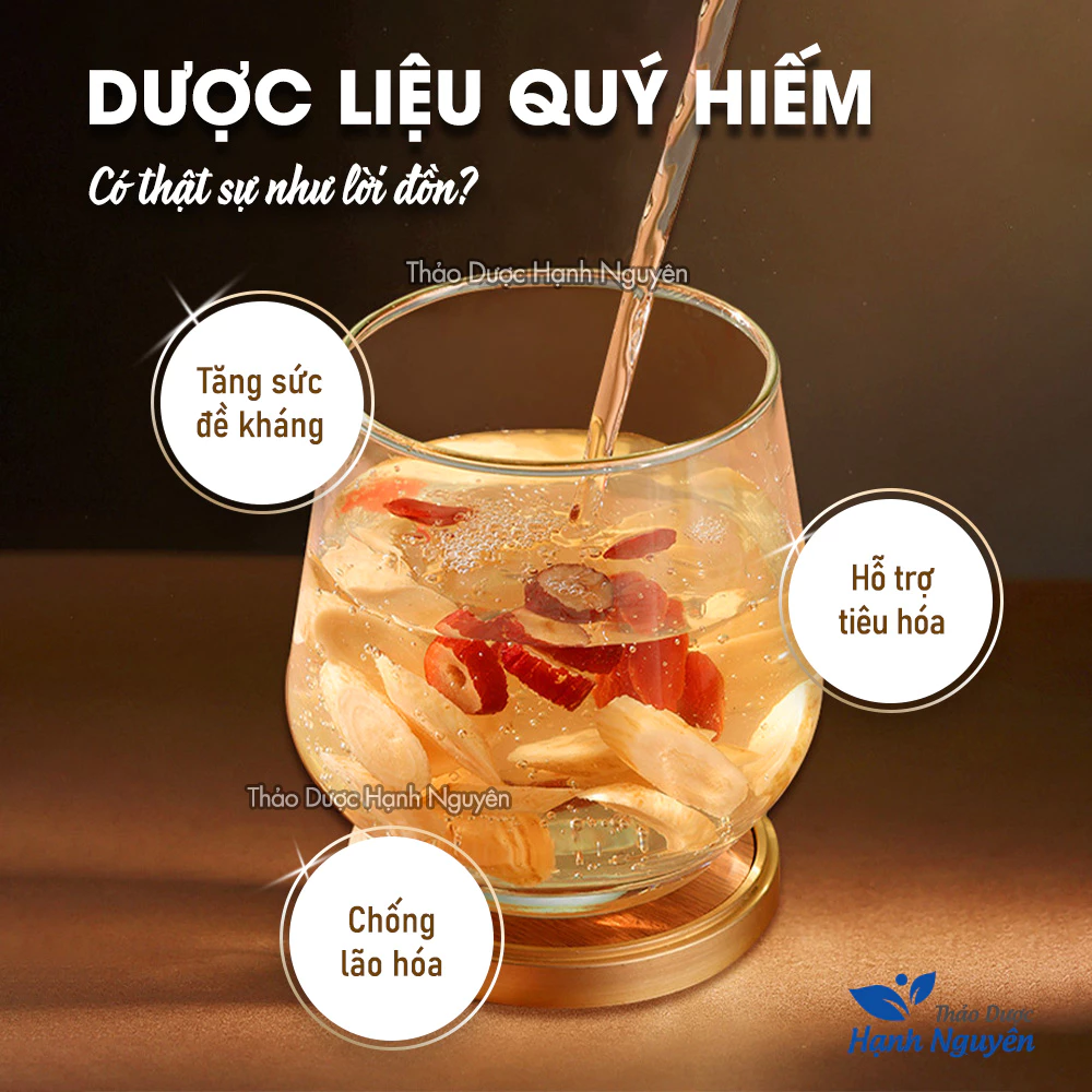 Hoàng kỳ cam túc thái lát 1kg, khô, thơm, sạch, dùng pha trà, hầm canh -Thảo Dược Hạnh Nguyên - 4