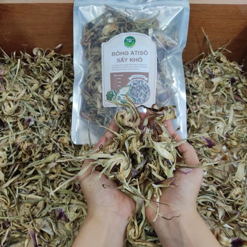 Trà hoa Atiso Đà Lạt, nguyên bông thái lát, thanh nhiệt, giải độc gan, dùng hầm canh, pha trà, hạn chế nguy cơ tim mạch