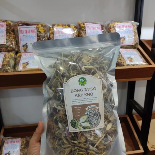 Trà hoa Atiso Đà Lạt, nguyên bông thái lát, thanh nhiệt, giải độc gan, dùng hầm canh, pha trà, hạn chế nguy cơ tim mạch - 2