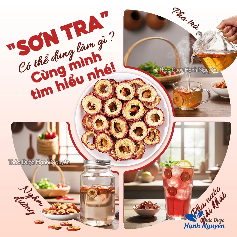 Sơn tra thái lát sấy lạnh 1kg, táo gai sấy thăng hoa, pha trà, detox - Thảo Dược Hạnh Nguyên - 4