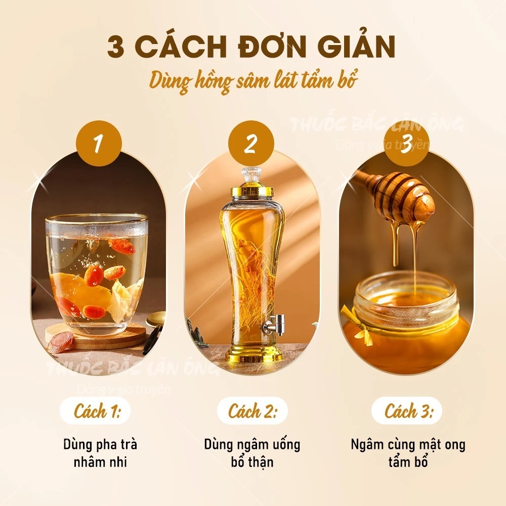 Hồng sâm Hàn Quốc 100g, nhân sâm thái lát mỏng, thơm, không tẩm đường, nguyên vị, dùng pha trà, hầm canh - 6
