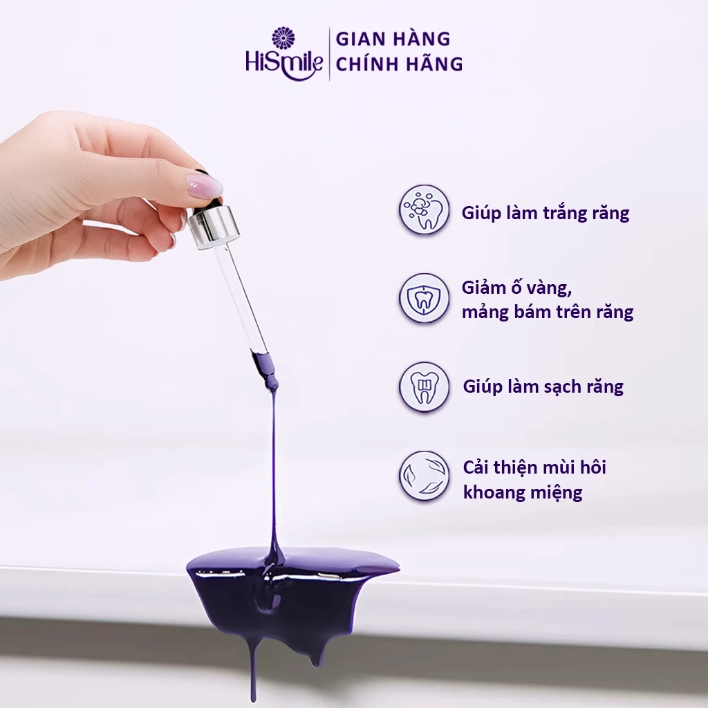TRỊNH DUY x HISMILE, Tinh chất trắng răng cao cấp HiSmile V34 - 10ml, Mua 2sp tặng 1 phiếu theo dõi trắng răng+HDSD. - 2