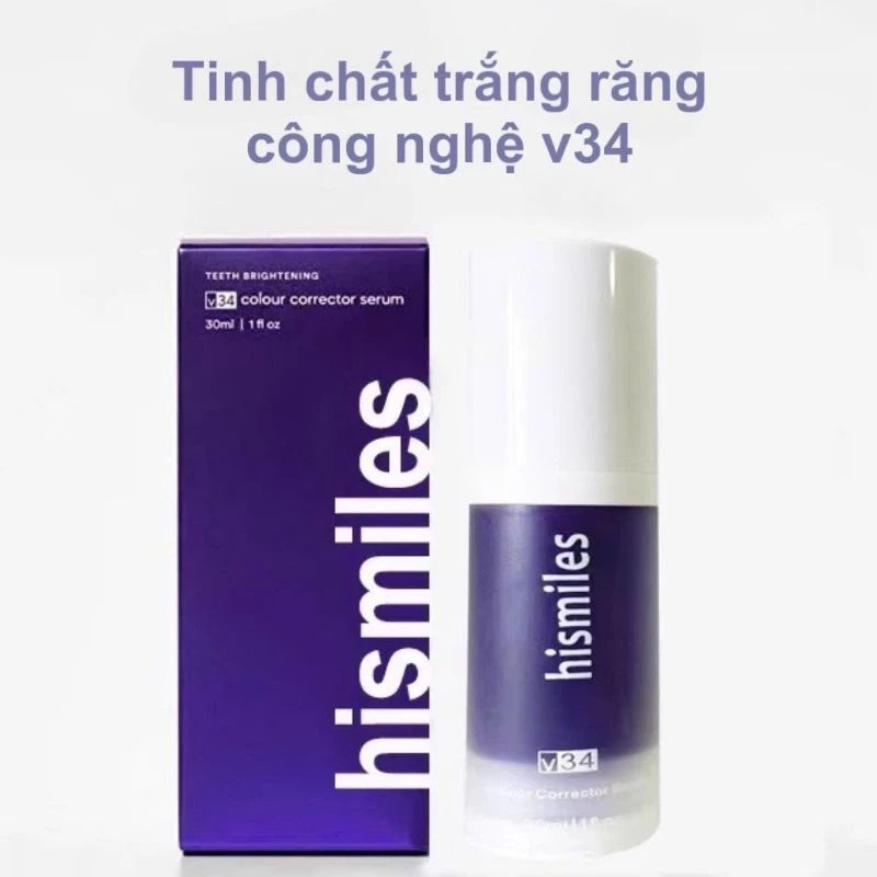 HiSmile V34 Serum làm Trắng Răng Kem Đánh Răng Tẩy Trắng Răng Tại Nhà
