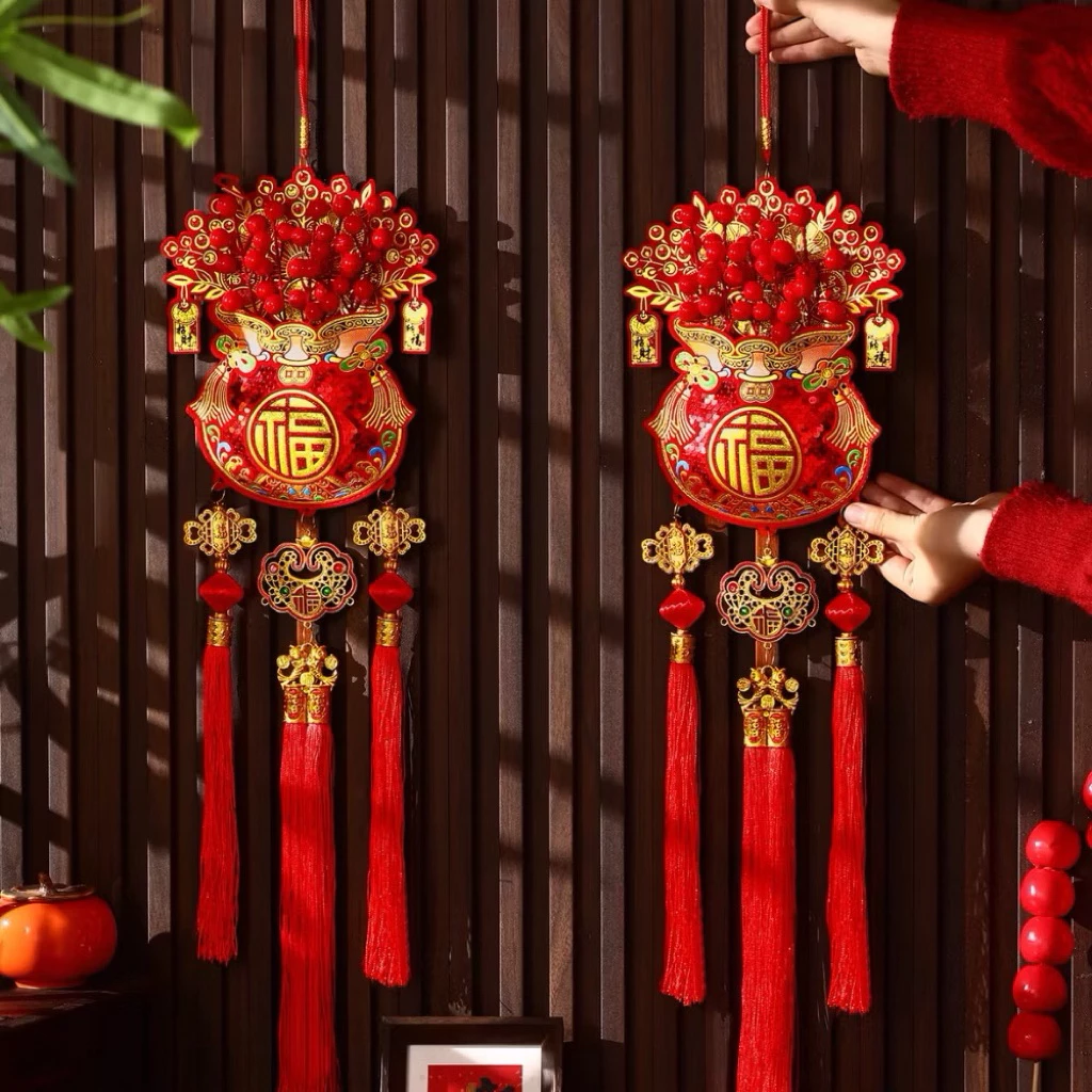Trang Trí treo tường treo cửa, túi treo tài lộc may mắn , trang trí tết , treo trang trí tết nguyên đán