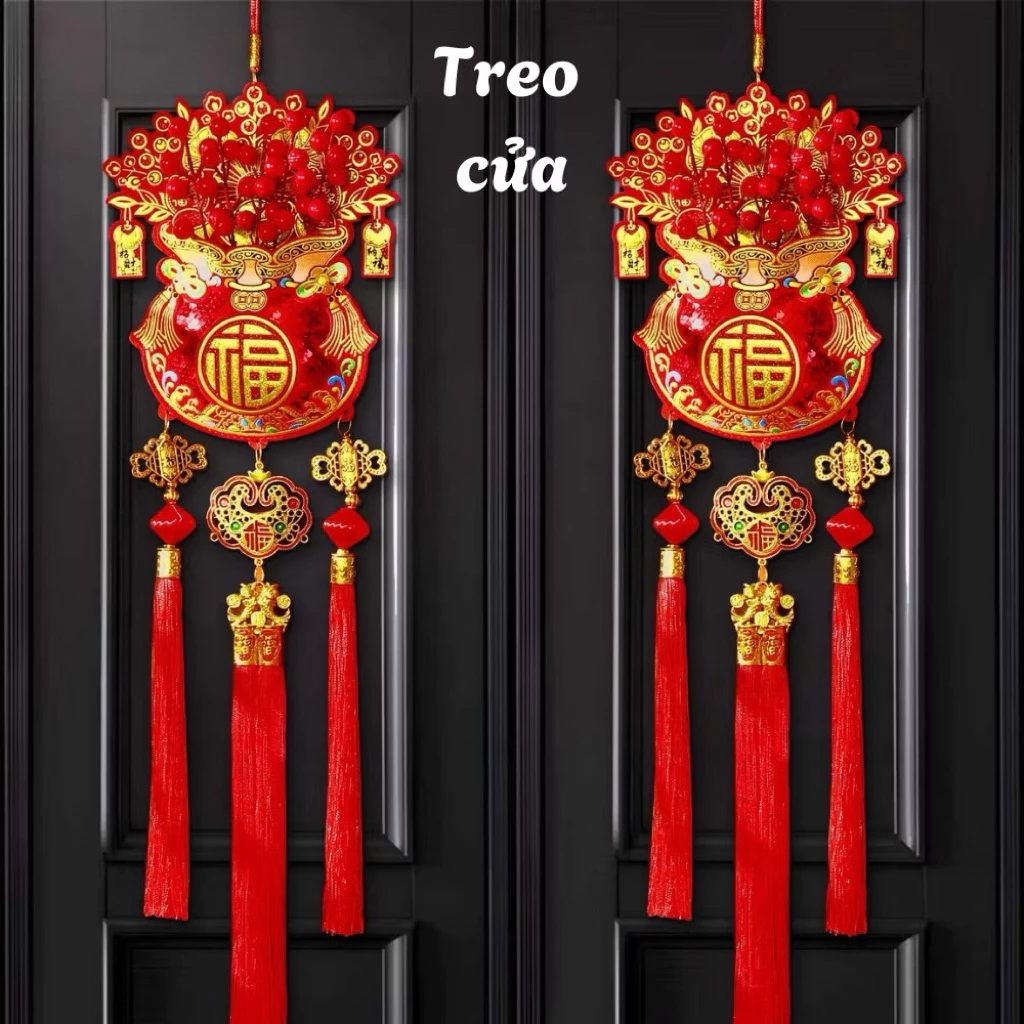 Trang Trí treo tường treo cửa, túi treo tài lộc may mắn , trang trí tết , treo trang trí tết nguyên đán - 3