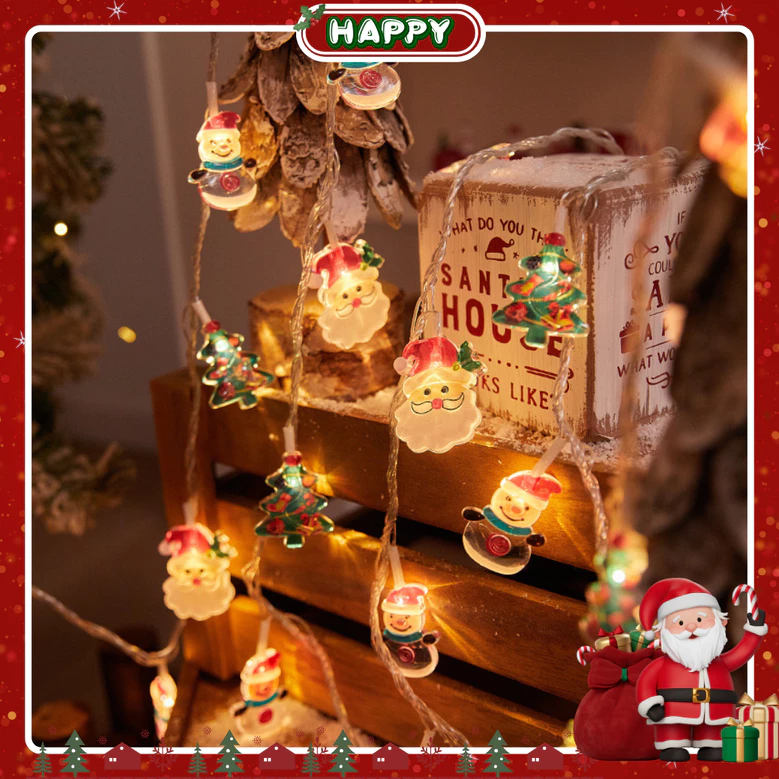 Dây Đèn LED Trang Trí NOEL 2025 - Hình Cây Thông, Ông Già Noel, Bông Tuyết, Ngôi Sao, Tuần Lộc | HAPPY DECOR - 2