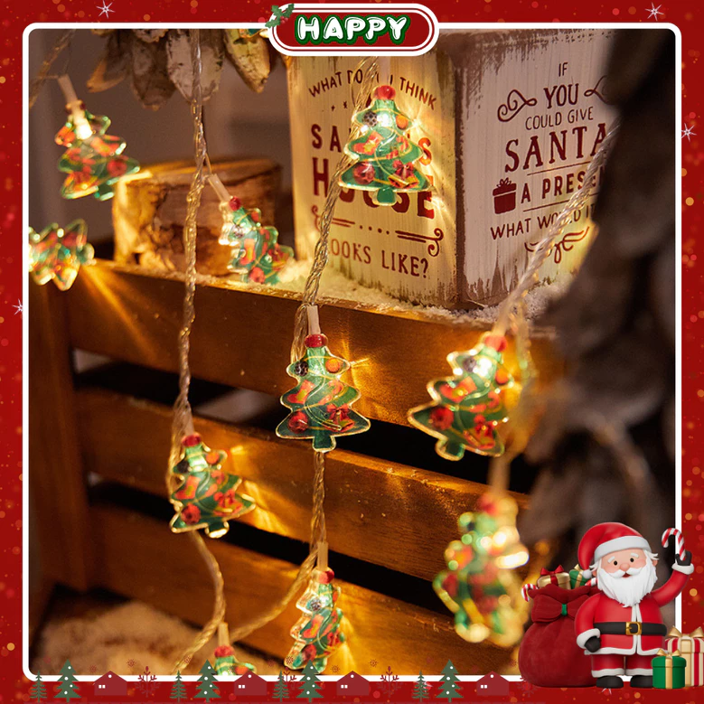 Dây Đèn LED Trang Trí NOEL 2025 - Hình Cây Thông, Ông Già Noel, Bông Tuyết, Ngôi Sao, Tuần Lộc | HAPPY DECOR - 3
