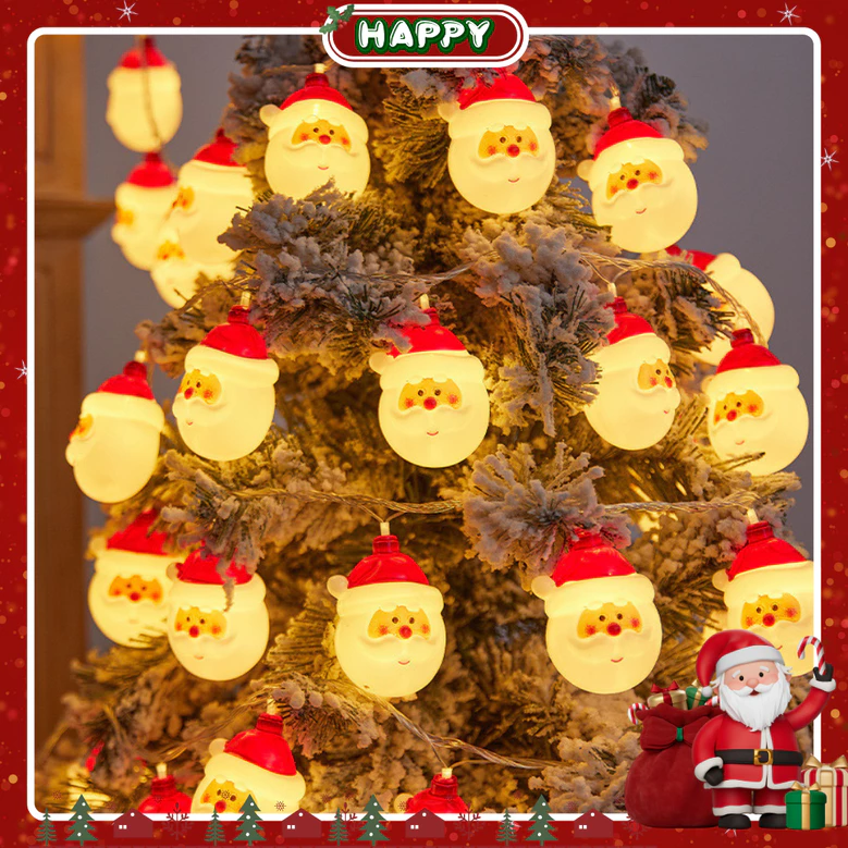 Dây Đèn LED Trang Trí NOEL 2025 - Hình Cây Thông, Ông Già Noel, Bông Tuyết, Ngôi Sao, Tuần Lộc | HAPPY DECOR - 4