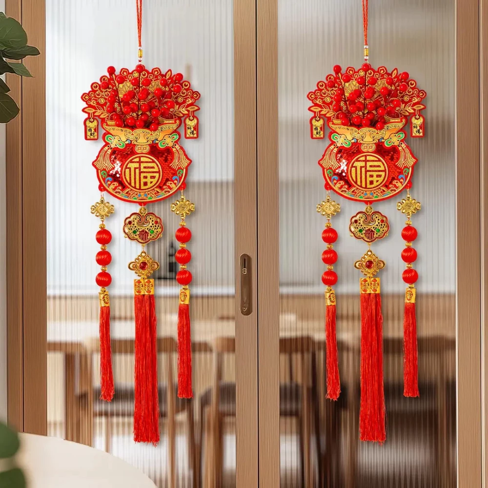 Túi May Mắn Năm Mới 2026 Chữ Phúc, Dây Treo Trang Trí Cửa, Phòng Khách Cỡ Lớn Cho Tết Nguyên Đán MIA - 3